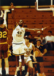 Dennis Edwards Jumping for Ball by Fort Hays State University Athletics