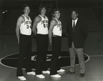 Court Photo - Captains and Coach - Black and White by Fort Hays State University Athletics