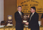 Gary Garner Being Awarded Plaque by Fort Hays State University Athletics