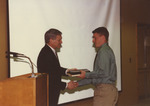Geoff Eck Being Awarded by Fort Hays State University Athletics