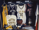 Jerseys Hanging on Display by Fort Hays State University Athletics