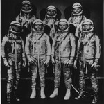 008 Mercury Astronauts Group Photograph by National Aeronautics and Space Administration (NASA)