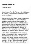 060 Back Side of Photograph Astronaut John H. Glenn, Jr. Biography by National Aeronautics and Space Administration (NASA)
