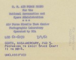 185 Back Side of Photograph Preparing Mercury Space Capsule 11 for Mercury Redstone 4