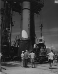 215 Mercury Capsule Erection to Redstone Rocket by National Aeronautics and Space Administration (NASA)