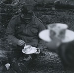 Field Exercise, Man Eating in Woods