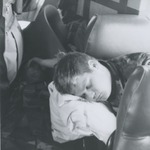 ROTC Member Sleeping on Bus Trip