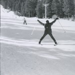ROTC Member Poses While Skiing
