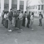 ROTC Members Lined up at Attention