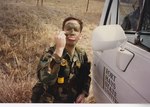 ROTC Member Applying Face Paint