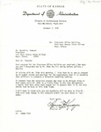 Letter, to Gerald W. Tomanek, from Louis Krueger, October 7, 1976