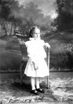 Box 2, Neg. No. 544: Girl with Arm on a Chair