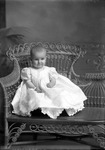 Box 2, Neg. No. 469: Baby on a Wicker Chair