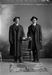 Box 3, Neg. No. 818: Two Men Wearing Hats and Coats