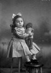 Box 6, Neg. No. 1831: Girl Holding a Stuffed Doll