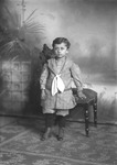 Box 8, Neg. No. 3091C: Boy in Front of a Chair