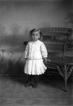 Box 8, Neg. No. 3267B: Girl Standing by a Chair by William R. Gray
