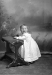 Box 12, Neg. No. 6537B: Baby at a Bench Holding a Bell by William R. Gray