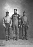 Box 13, Neg. No. 9082: Three Men in Work Clothes