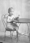 Box 26-1, Neg. No. 32070: Baby Sitting on a Chair