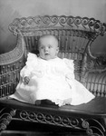 Box 33, Neg. No. 4857: Baby Sitting on a Chair