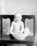 Box 35, Neg. No. 06652X: Baby Sitting in a Bowl
