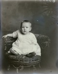 Box 40, Neg. No. 53458: Baby Sitting on a Chair