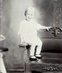 Box 42, Neg. No. 53415: Baby Sitting on the Arm of a Chair