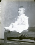 Box 45, Neg. No. 54525: Baby Sitting on a Bench