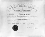 Box 5, Neg. No. 58547: Diploma for Verne R. Ross
