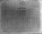 Box  13, Neg. No. Unknown: Photograph of Blueprints - Mater's Addition