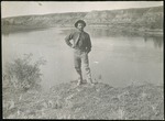 083-01: Man by the Red Deer River by George Fryer Sternberg 1883-1969