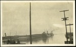 086-01: Docks at Port Arthur, Texas by George Fryer Sternberg 1883-1969