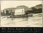 089-01: Raft and Tent on Red Deer River by George Fryer Sternberg 1883-1969