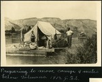 090-01: Raft and Tent by George Fryer Sternberg 1883-1969