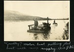 091-03: Motor Boat Pulling The Raft