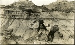 090-05: Two Men Working on Chipping Off Rocks by George Fryer Sternberg 1883-1969