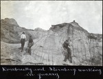 081-01: Dombrosky and Sternberg Working in a Quarry by George Fryer Sternberg 1883-1969