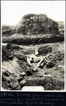 086-03: 28-22 Excavation Site of the Duck Billed Dinosaur by George Fryer Sternberg 1883-1969