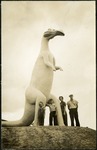 065_06: Group Photo in Front of a Dinosaur Model by George Fryer Sternberg 1883-1969