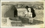 013_01: Laguna Woman Baking Bread 40. by George Fryer Sternberg 1883-1969