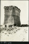 079_01: B-12-30 Kansas Academy of Science Field Trip Group at Monument Rocks by George Fryer Sternberg 1883-1969