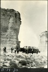 079_02: D-14-30 Kansas Academy of Science Field Trip Group at Monument Rocks by George Fryer Sternberg 1883-1969