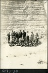 079_03: G-13-30 Kansas Academy of Science Field Trip Group at Monument Rocks by George Fryer Sternberg 1883-1969