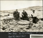 078_01: Three Men With a Fossil Marine Lizard by George Fryer Sternberg 1883-1969