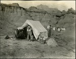 077_02: An Up-close View of a Tent at the Sternberg / Smithsonian Party Camp by George Fryer Sternberg 1883-1969