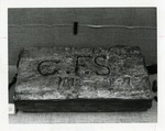 Slab of Rock Engraved with the Initials G.F.S