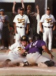 1980 Fort Hays State University Baseball Team Member Sliding into Home Base by Fort Hays State University Athletics