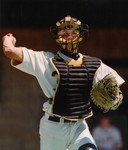 1998 Fort Hays State University Baseball Team Member Chad Sigg Throwing Ball by Fort Hays State University Athletics