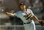 1998 Fort Hays State University Baseball Team Member Matt Muller Throwing Baseball by Fort Hays State University Athletics